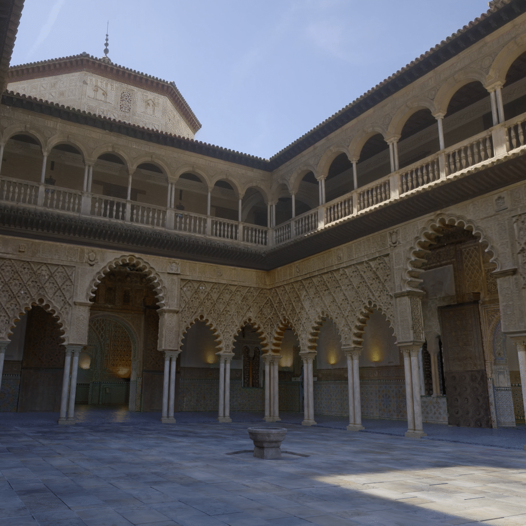 Integración Virtual en 3D del Patio de las Doncellas Cuadrado