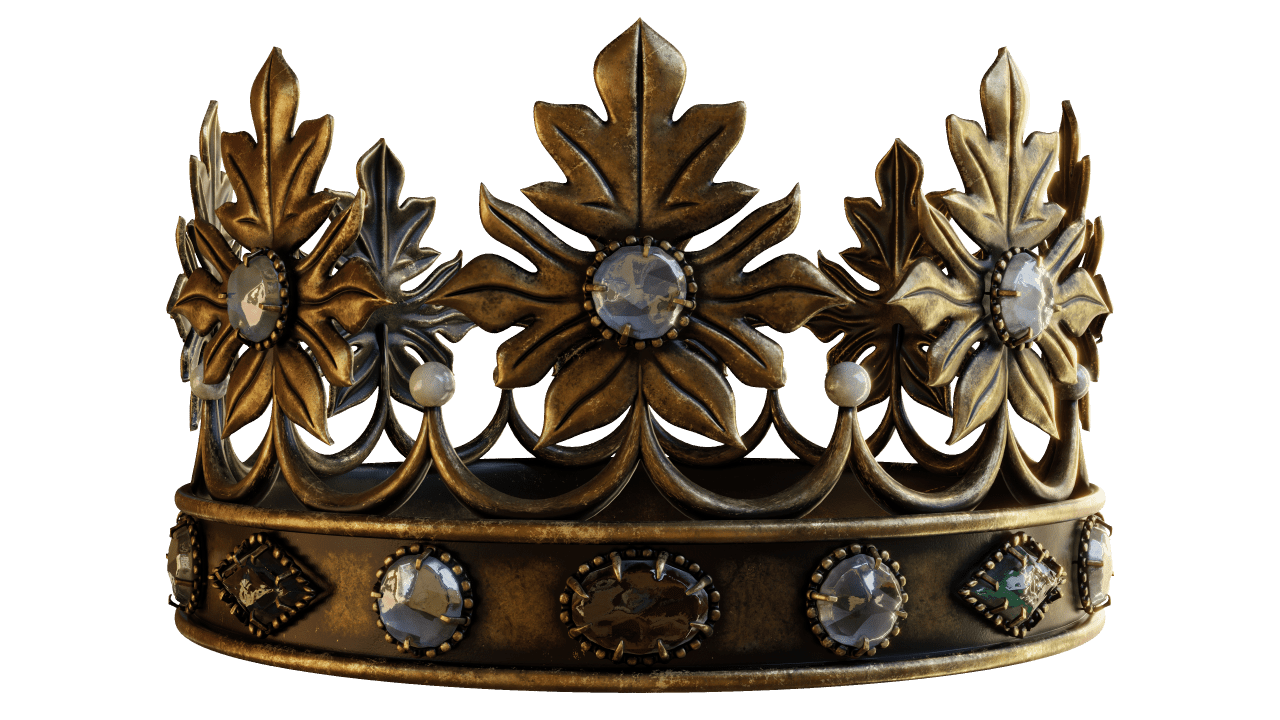 Imagen centrada en la corona del escudo cristiano de las Fiestas de la Cruz de Caravaca.