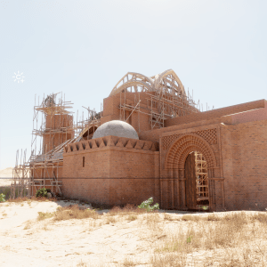 Reconstrucción Virtual de la Iglesia de San Jorge a finales del siglo XV 3 Modelo 3D del perfil de la puerta de los novios de la iglesia de San Jorge en su estado Gótico-Mudéjar original. Imagen Cuadrada